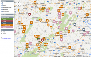 Central Appalachia Food Heritage Map